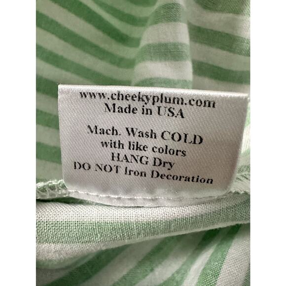 Cheeky Plum Green Striped Sleeveless Cotton Dress Baby 18/24M - Picture 9 of 10